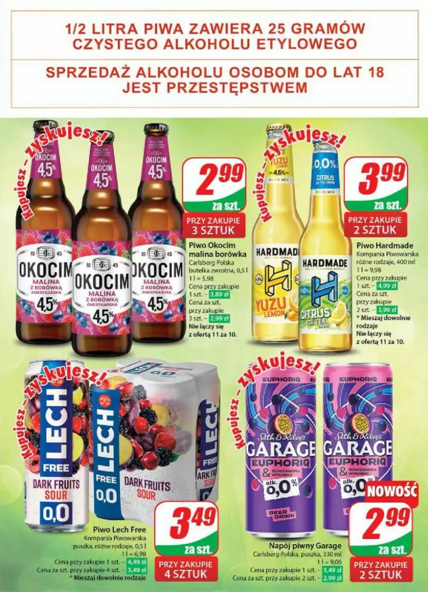 Gazetka promocyjna Dino - ważna 08.05 do 14.05.2024 - strona 42 - produkty: Borówka, Carlsberg, Koc, Okocim, Piwo