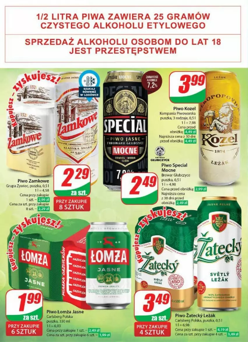 Gazetka promocyjna Dino - ważna 08.05 do 14.05.2024 - strona 46 - produkty: Carlsberg, Kozel, Piwo