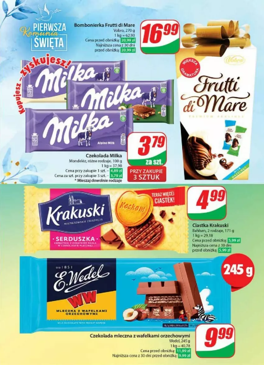 Gazetka promocyjna Dino - ważna 08.05 do 14.05.2024 - strona 63 - produkty: Ciastka, Czekolada, Czekolada mleczna, Krakus, Krakuski, Milka, Ser