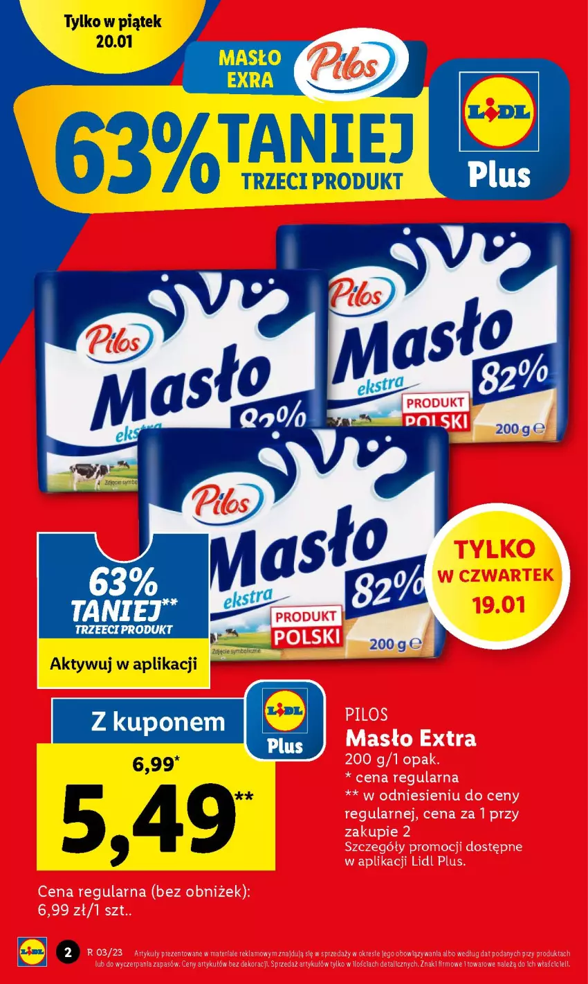 Gazetka promocyjna Lidl - GAZETKA - ważna 19.01 do 21.01.2023 - strona 2 - produkty: Masło