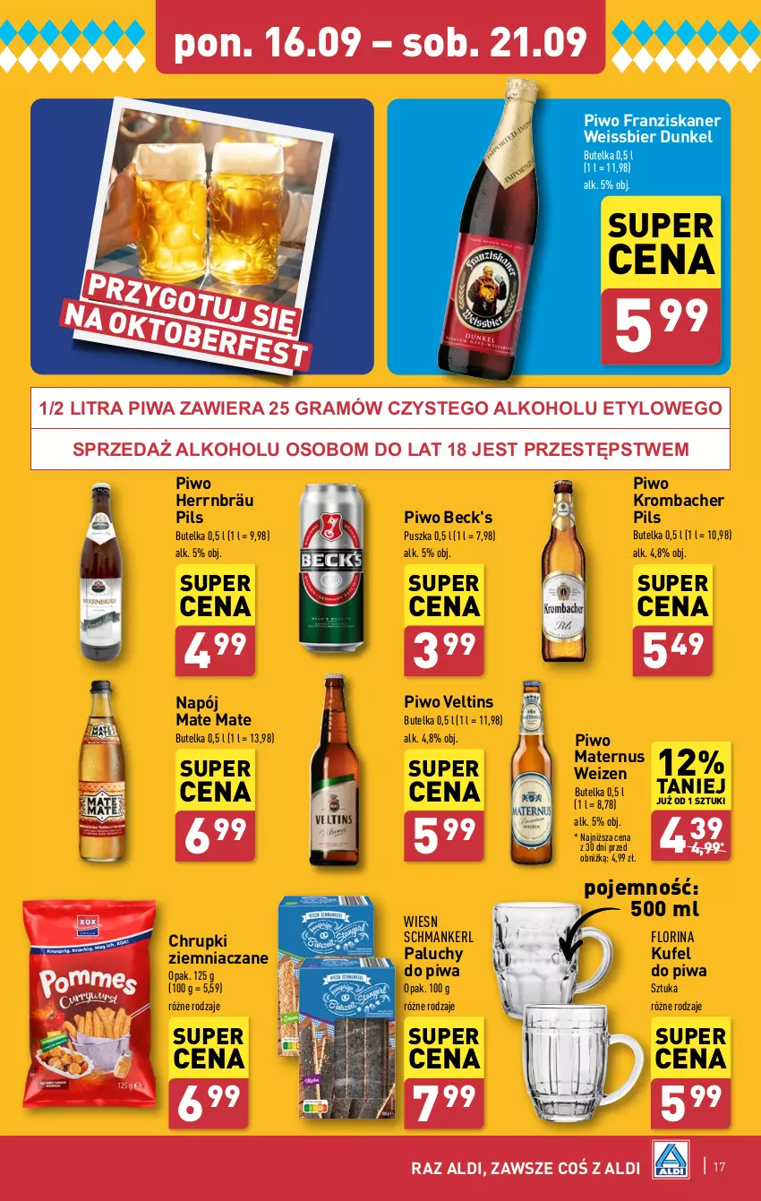 Gazetka promocyjna Aldi - Pełna oferta - ważna 16.09 do 21.09.2024 - strona 17 - produkty: Chrupki, Gra, Napój, Piwa, Piwo, Skaner