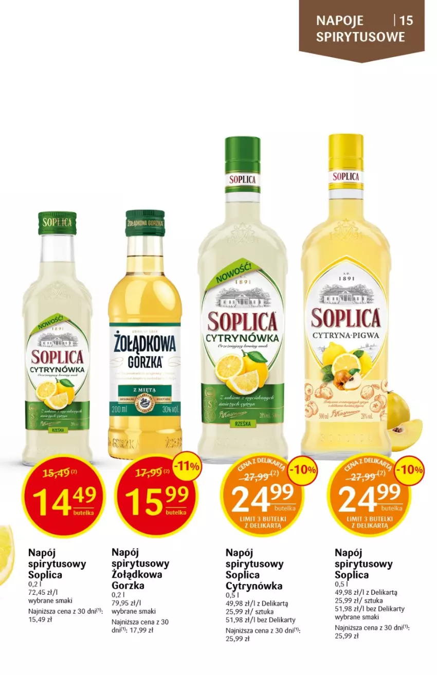 Gazetka promocyjna Delikatesy Centrum - DeliBarek DC30/31 - ważna 03.08 do 16.08.2023 - strona 15 - produkty: Cif, Mięta, Napój, Napoje, NBA, Soplica