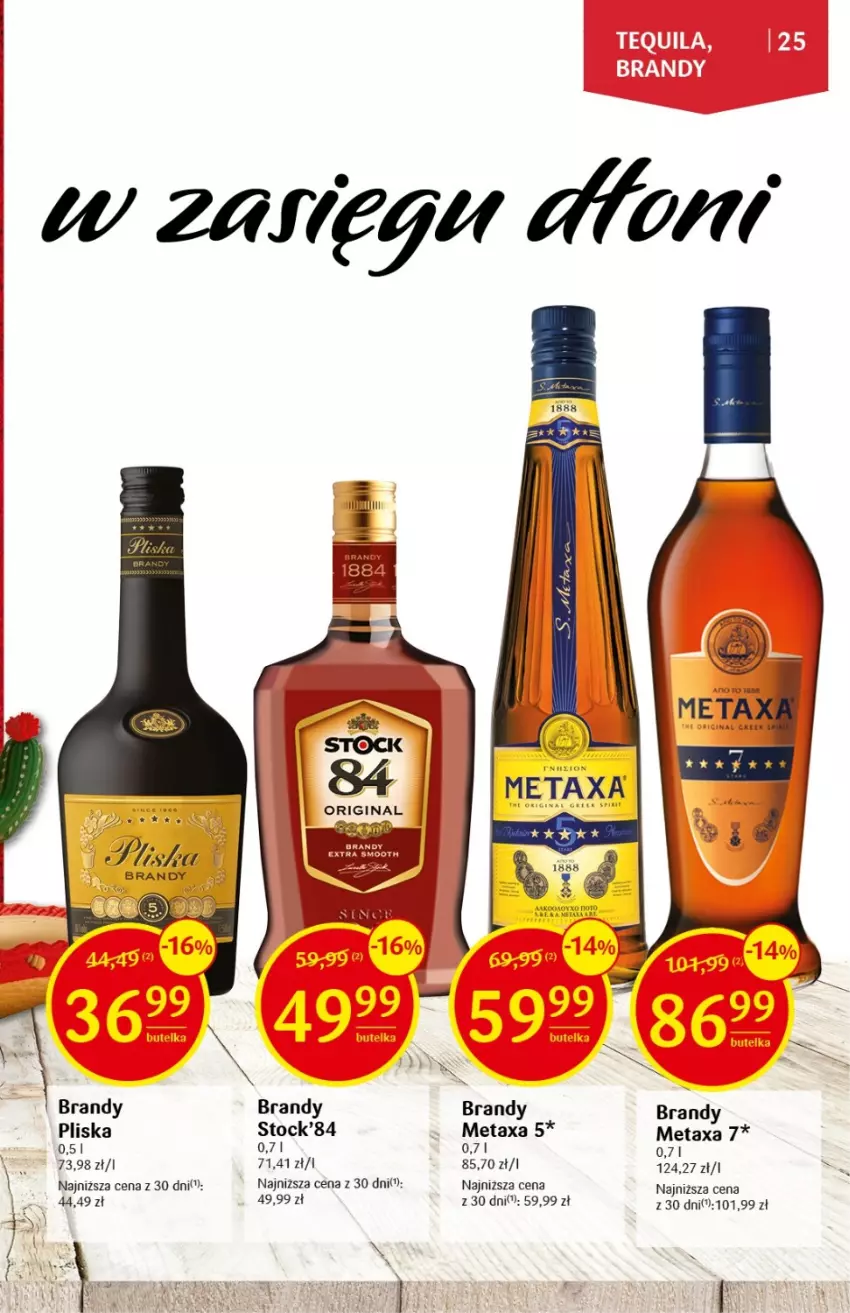 Gazetka promocyjna Delikatesy Centrum - DeliBarek DC30/31 - ważna 03.08 do 16.08.2023 - strona 25 - produkty: Brandy, Metaxa, Pliska, Stock