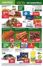 Gazetka promocyjna Stokrotka - Supermarket - Gazetka - ważna od 04.09 do 04.09.2024 - strona 1 - produkty: Kurczak, Warzywa, Kujawski, Por, Gin, Gra, Cukier, Kiełbasa podwawelska, Ziemniaki, Wawel, Tarczyński, Kaszanka, Owoce, Felix, Kabanos, Cukierki, Kasza, Olej, Kiełbasa, Olewnik