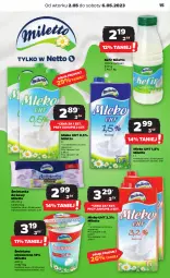 Gazetka promocyjna Netto - Artykuły spożywcze - Gazetka - ważna od 06.05 do 06.05.2023 - strona 15 - produkty: Kefir, Mleko