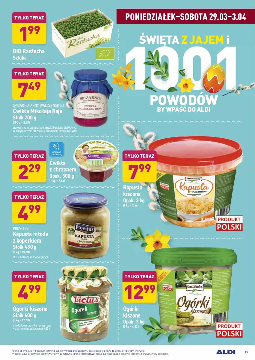 Gazetka promocyjna Aldi - ALE! CENA od Poniedziałku - ważna 29.03 do 03.04.2021 - strona 19 - produkty: Chrzan, Kawa, Rzeżucha, Ser, Tera