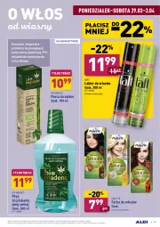 Gazetka promocyjna Aldi - ALE! CENA od Poniedziałku - Gazetka - ważna od 03.04 do 03.04.2021 - strona 29 - produkty: Palette, Płyn do płukania jamy ustnej, Pasta do zębów, Taft, Tera, Płyn do płukania, Lakier do włosów, Lakier, Farba do włosów, Fa