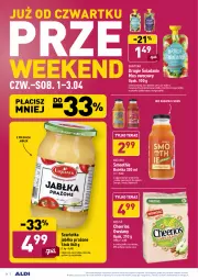 Gazetka promocyjna Aldi - ALE! CENA od Poniedziałku - Gazetka - ważna od 03.04 do 03.04.2021 - strona 34 - produkty: Jabłka prażone, Dawtona, Cheerios, Sok, Ser, Por, Mus, Tera, Szarlotka, Smoothie, Deser, Mango, Nestlé, Jabłka