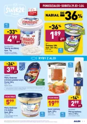 Gazetka promocyjna Aldi - ALE! CENA od Poniedziałku - Gazetka - ważna od 03.04 do 03.04.2021 - strona 9 - produkty: Ser, Twaróg, Mleczna Rzeka, Zott, Balta Mare, Ryby i owoce morza, Tera, Sałat, Solan, Owoce morza, Pstrąg, Owoce, Pstrąg wędzony