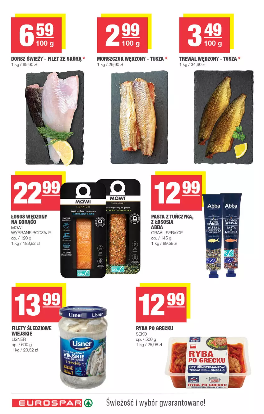 Gazetka promocyjna Spar - EuroSpar - ważna 01.06 do 11.06.2025 - strona 8 - produkty: Dorsz, Gra, Graal, Kasia, Lisner, Ryba, Ryba po grecku, SEKO, Ser, Tuńczyk, Tusz