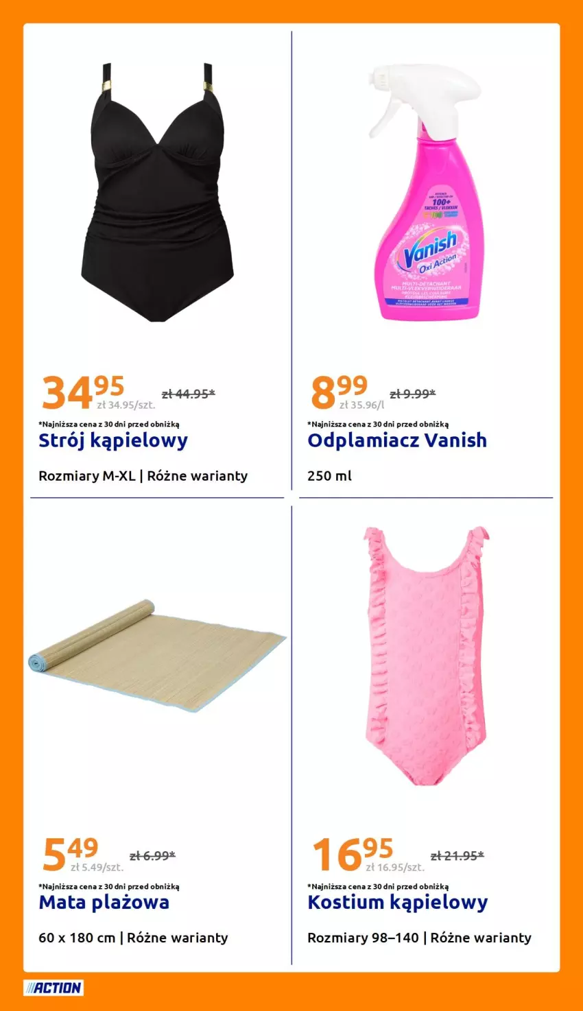 Gazetka promocyjna Action - Gazetka tydzień 29 2026 - ważna 15.07 do 21.07.2026 - strona 20 - produkty: Kostium, Odplamiacz, Strój kąpielowy, Vanish