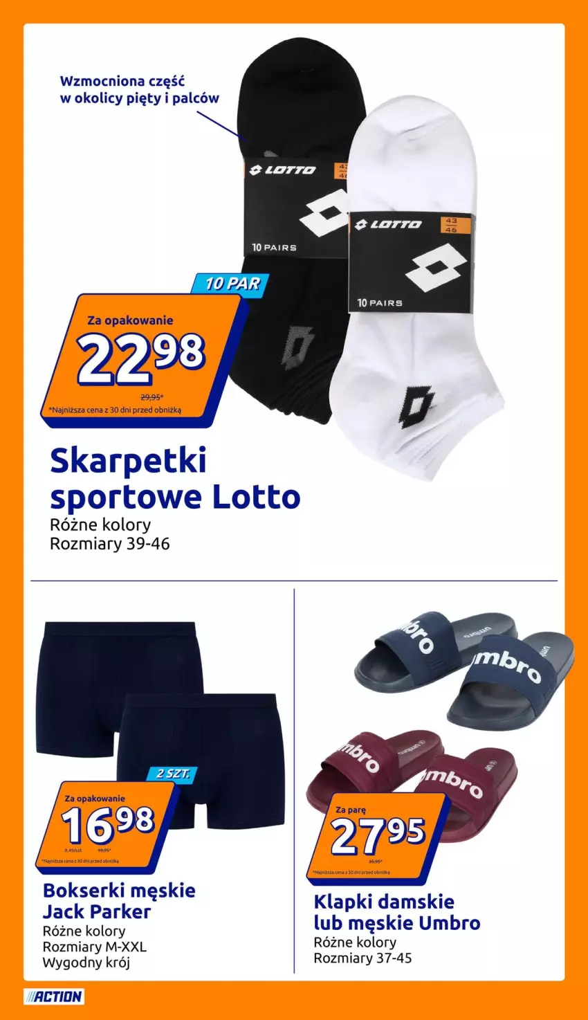 Gazetka promocyjna Action - Gazetka tydzień 29 2026 - ważna 15.07 do 21.07.2026 - strona 5 - produkty: Bokserki, Karp, Klapki, Por, Ser, Skarpetki, Sport
