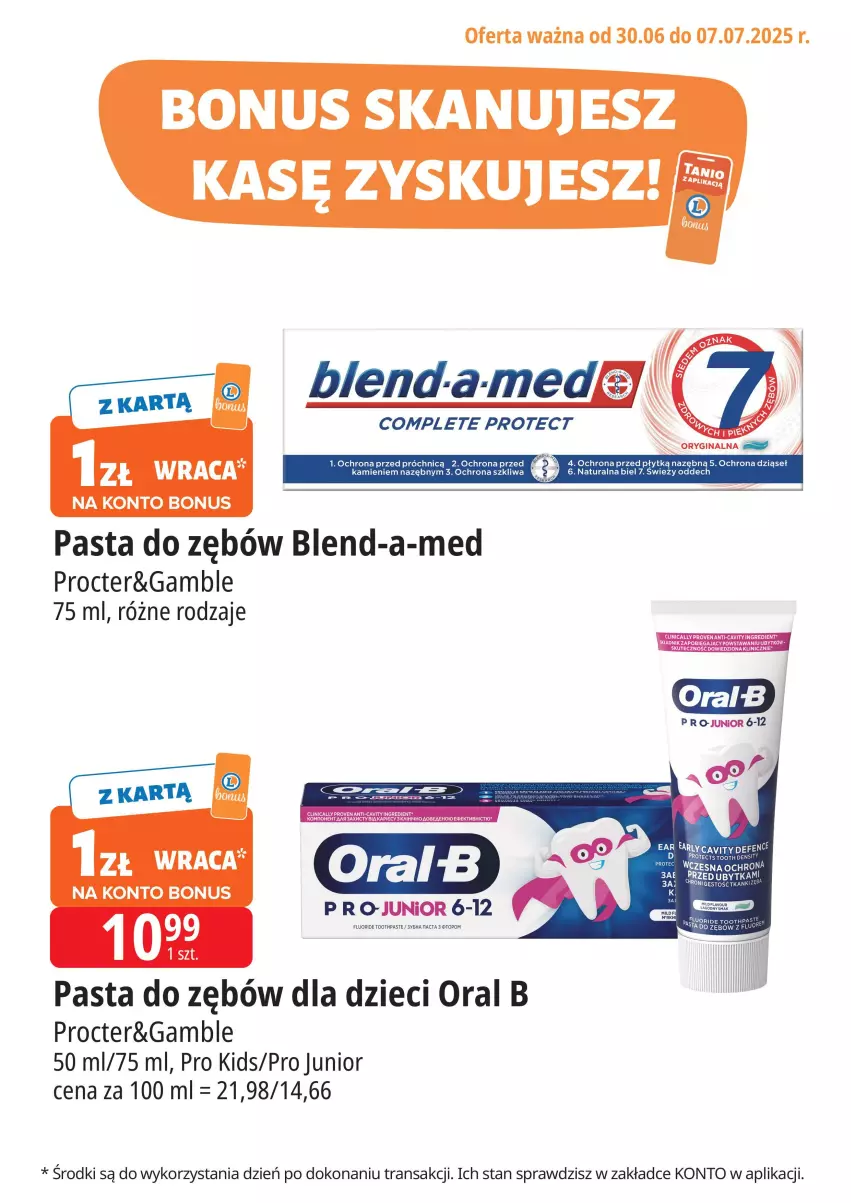 Gazetka promocyjna E Leclerc - ważna 30.06 do 07.07.2025 - strona 3 - produkty: Blend-a-Med, Dzieci, Gin, HP, Oral B, Pasta do zębów, Tera, Top, Tran