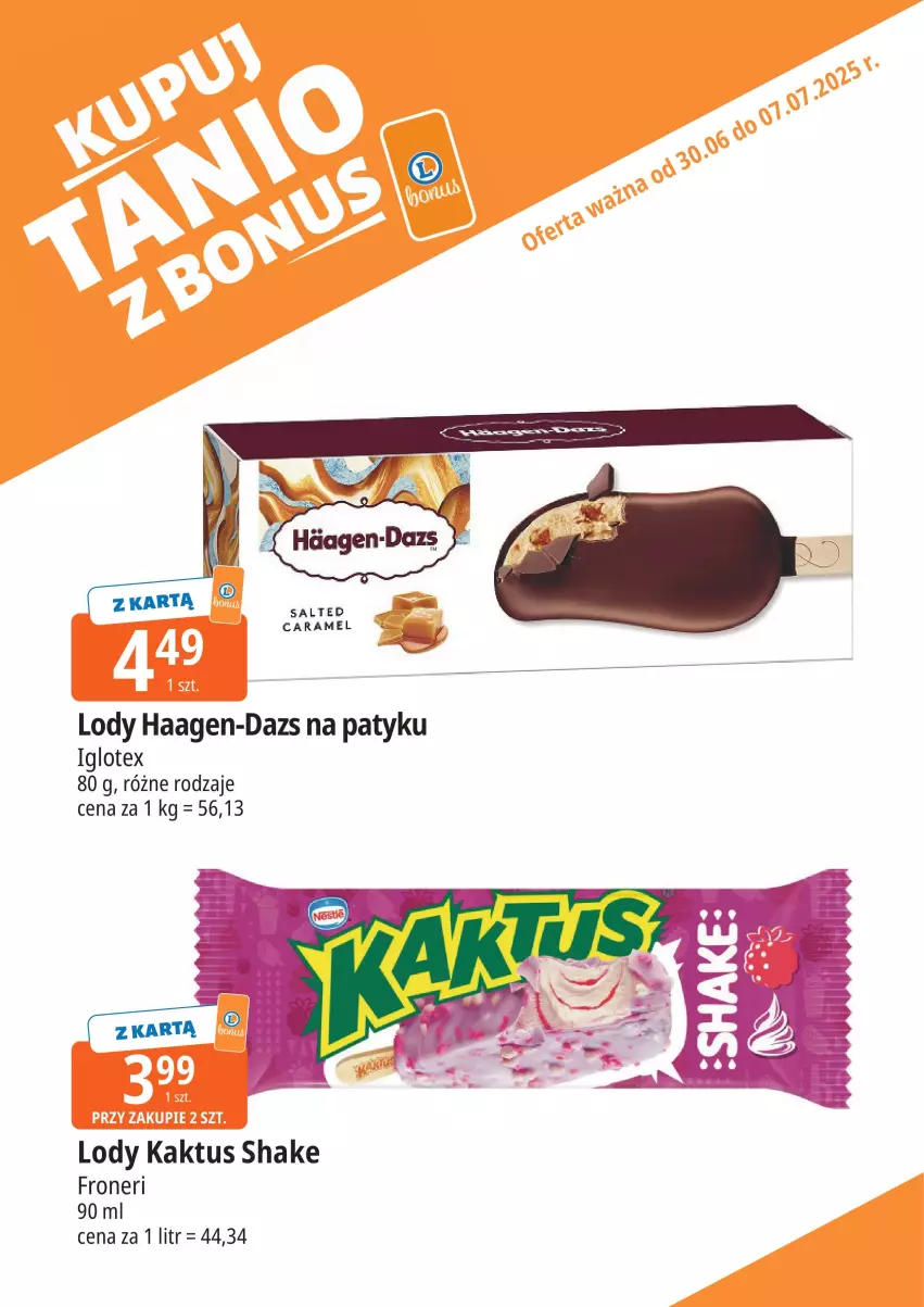 Gazetka promocyjna E Leclerc - ważna 30.06 do 07.07.2025 - strona 5 - produkty: Kaktus, Lody