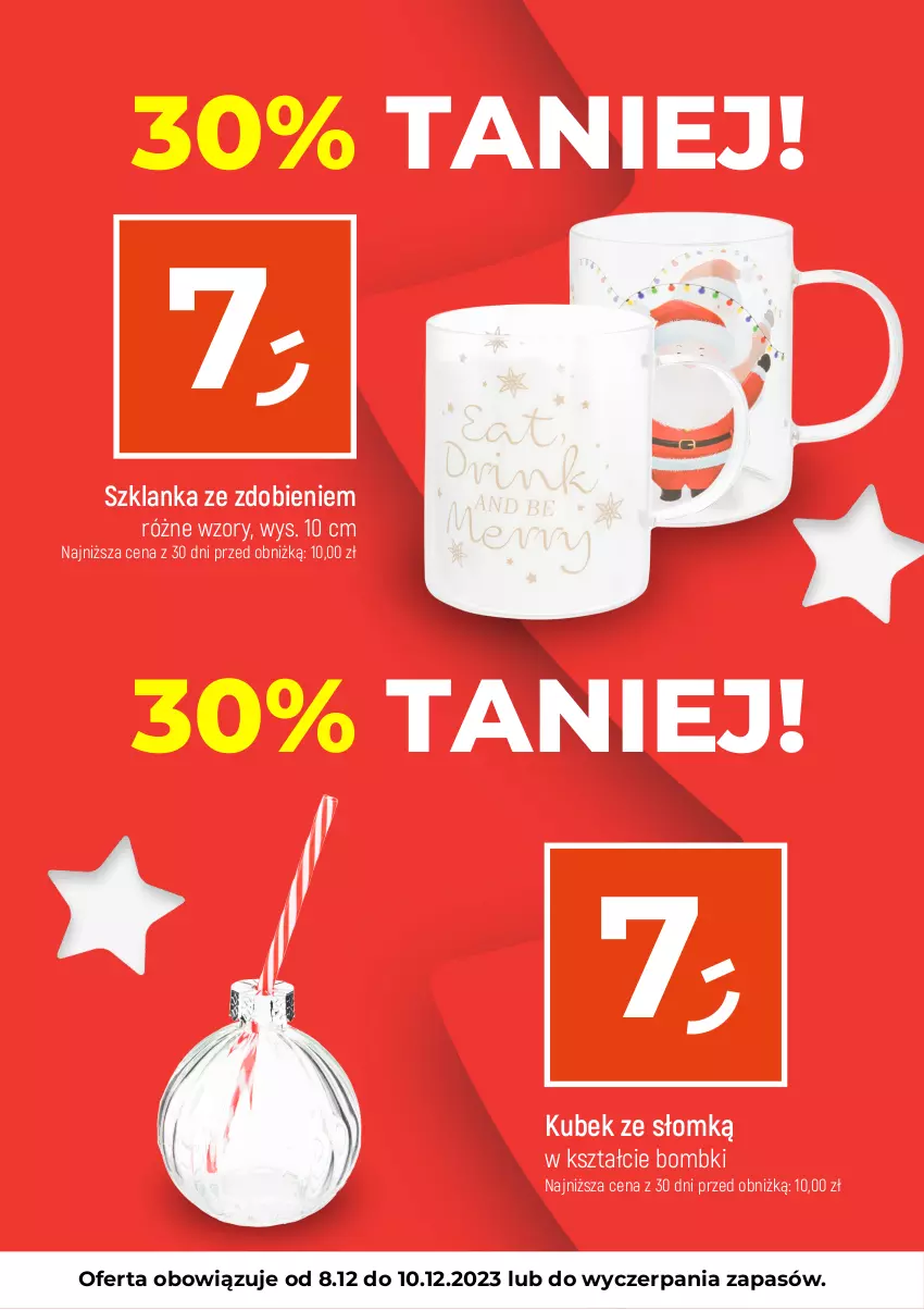 Gazetka promocyjna Dealz - NAJTAŃSZE ŚWIĘTA! - ważna 08.12 do 10.12.2023 - strona 12 - produkty: Bombki, Kubek, Szklanka