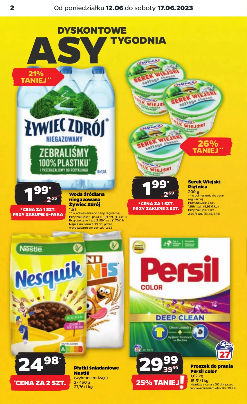 Gazetka promocyjna Netto - Artykuły spożywcze - ważna 12.06 do 17.06.2023 - strona 2 - produkty: Danio, LANA, Nestlé, Persil, Piątnica, Proszek do prania, Ser, Serek, Serek wiejski, Woda