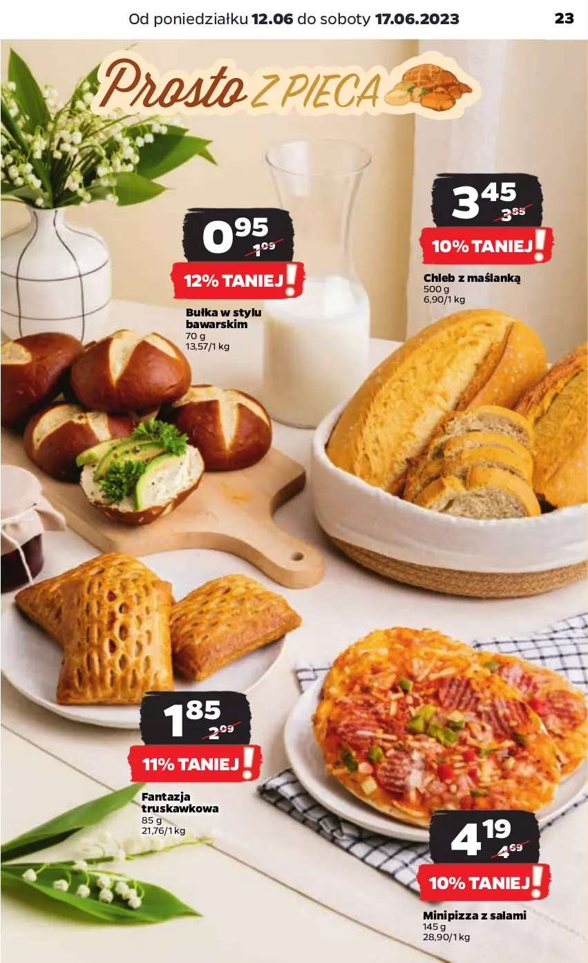 Gazetka promocyjna Netto - Artykuły spożywcze - ważna 12.06 do 17.06.2023 - strona 23 - produkty: Bułka, Chleb, Fa, Fanta, Pizza, Salami