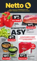 Gazetka promocyjna Netto - Artykuły spożywcze - Gazetka - ważna od 17.06 do 17.06.2023 - strona 1 - produkty: Piwa, Piwo, Kurczak, Gra, Papryka, Kawa mielona, Kawa, Tyskie, Warka, Siatka, Lody, Boczek, Wino, Boczek wieprzowy