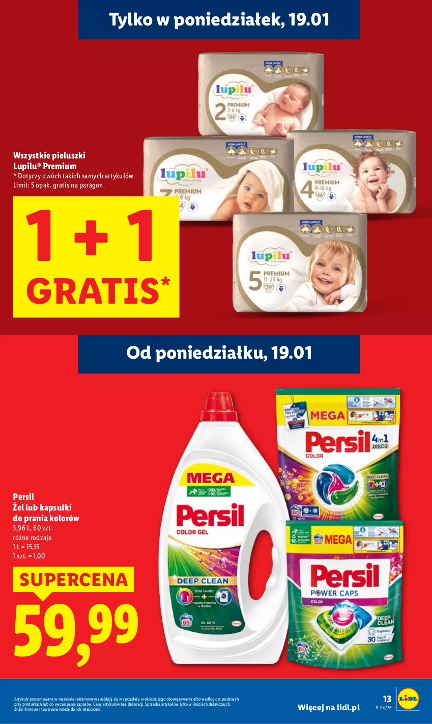 Gazetka promocyjna Lidl - GAZETKA - ważna 19.01 do 21.01.2026 - strona 13 - produkty: Gra, Kapsułki do prania, Persil
