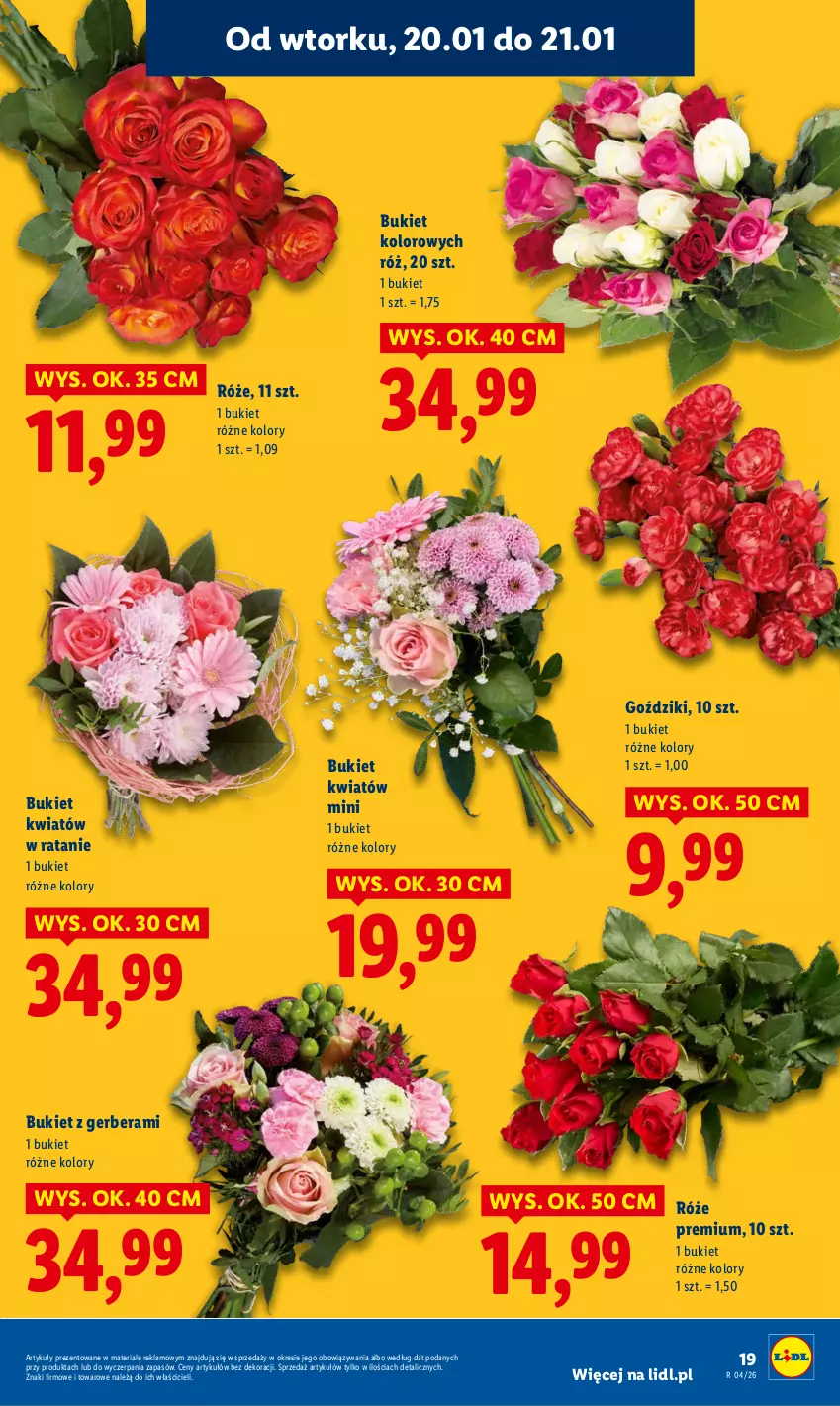 Gazetka promocyjna Lidl - GAZETKA - ważna 19.01 do 21.01.2026 - strona 19 - produkty: Bukiet, Gerber