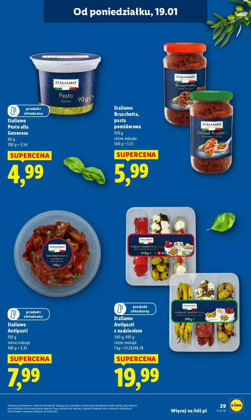 Gazetka promocyjna Lidl - GAZETKA - ważna 19.01 do 21.01.2026 - strona 29 - produkty: Pesto