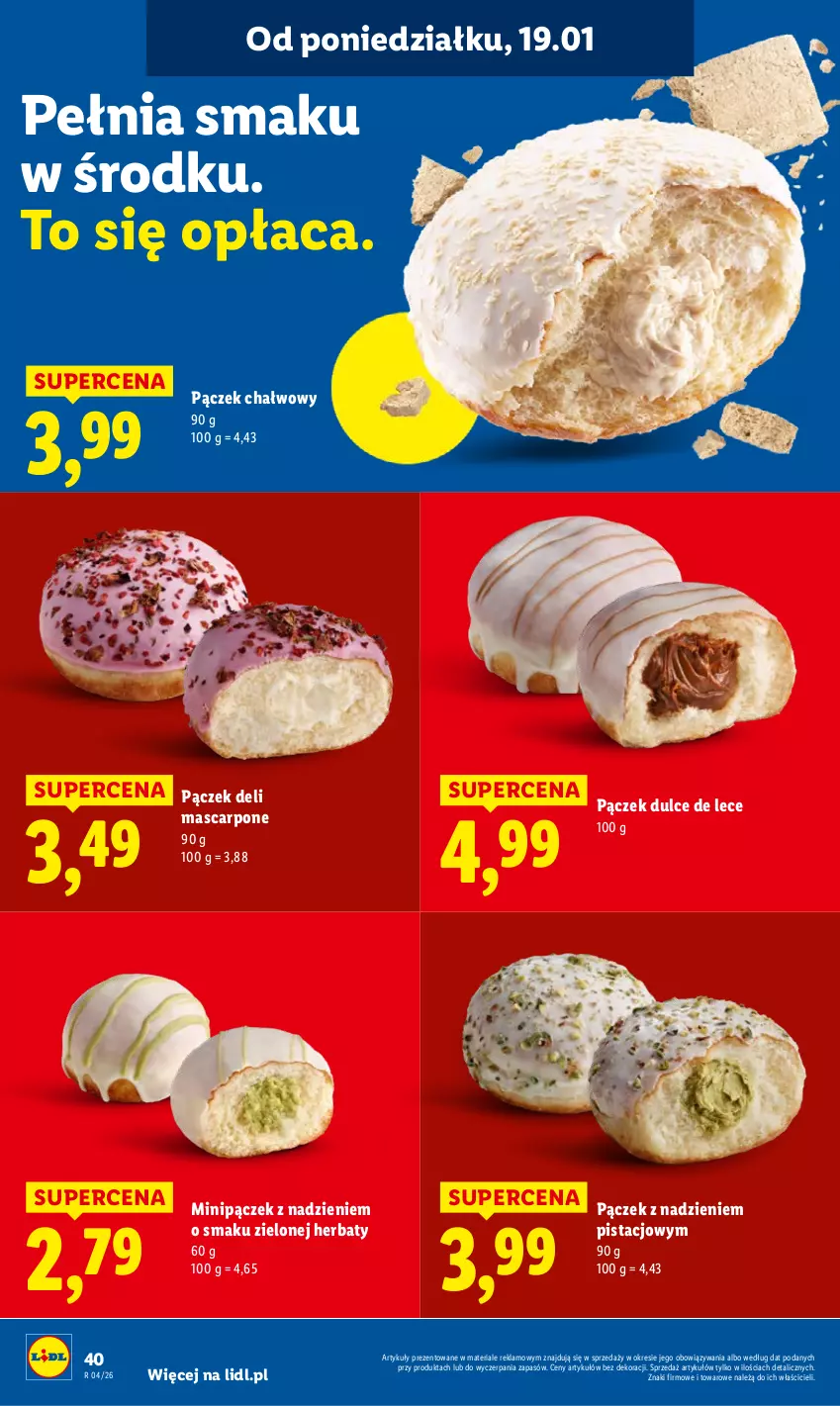 Gazetka promocyjna Lidl - GAZETKA - ważna 19.01 do 21.01.2026 - strona 40 - produkty: Mascarpone, Pączek