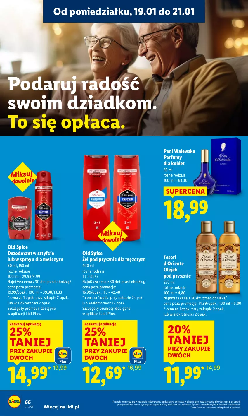 Gazetka promocyjna Lidl - GAZETKA - ważna 19.01 do 21.01.2026 - strona 66 - produkty: Dezodorant, Old Spice, Olej, Olejek pod prysznic, Perfum