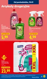 Gazetka promocyjna Lidl - GAZETKA - Gazetka - ważna od 21.01 do 21.01.2026 - strona 63 - produkty: Do mycia naczyń, Spray do czyszczenia, Papier, Papier toaletowy, Koncentrat do mycia naczyń, Flora