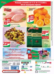 Gazetka promocyjna Dino - Gazetka 50 - Gazetka - ważna od 19.12 do 19.12.2023 - strona 28 - produkty: Kurczak, Ser, Filet z piersi kurczaka, Cukier, Kawa mielona, Kawa, Pomarańcze, Tera, Wawel, Siatka, Cukierki, Jacobs, Fa