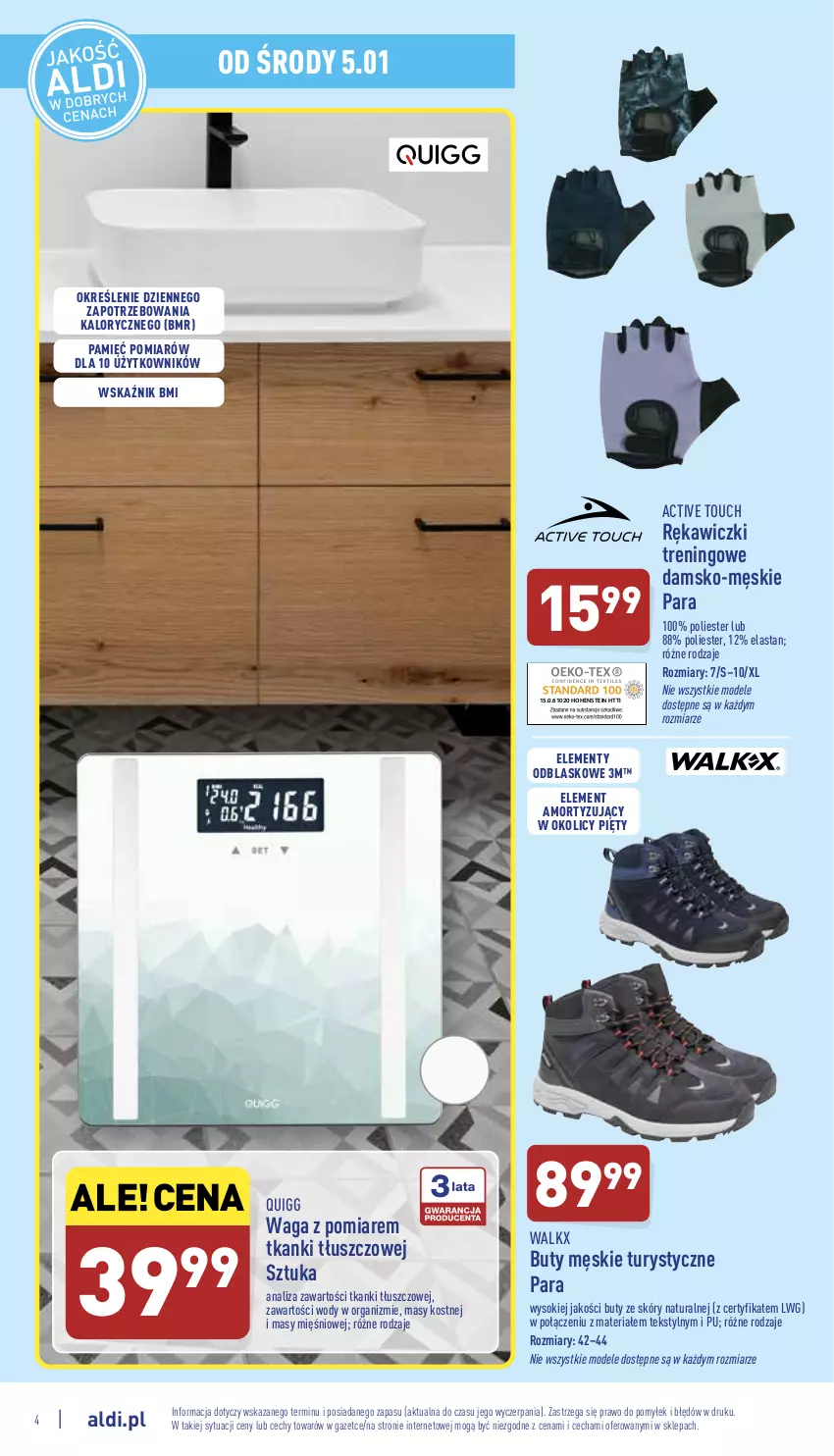 Gazetka promocyjna Aldi - Katalog Moda i Dom - ważna 05.01 do 08.01.2022 - strona 4 - produkty: Buty, Sok, Waga