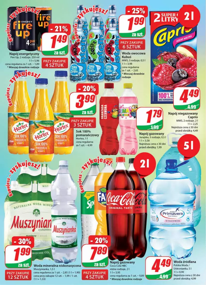 Gazetka promocyjna Dino - Gazetka 31 - ważna 01.08 do 08.08.2023 - strona 2 - produkty: Hortex, Kubuś, LANA, Mus, Muszynianka, Napój, Napój energetyczny, Napój gazowany, Napój niegazowany, Sok, Woda, Woda mineralna