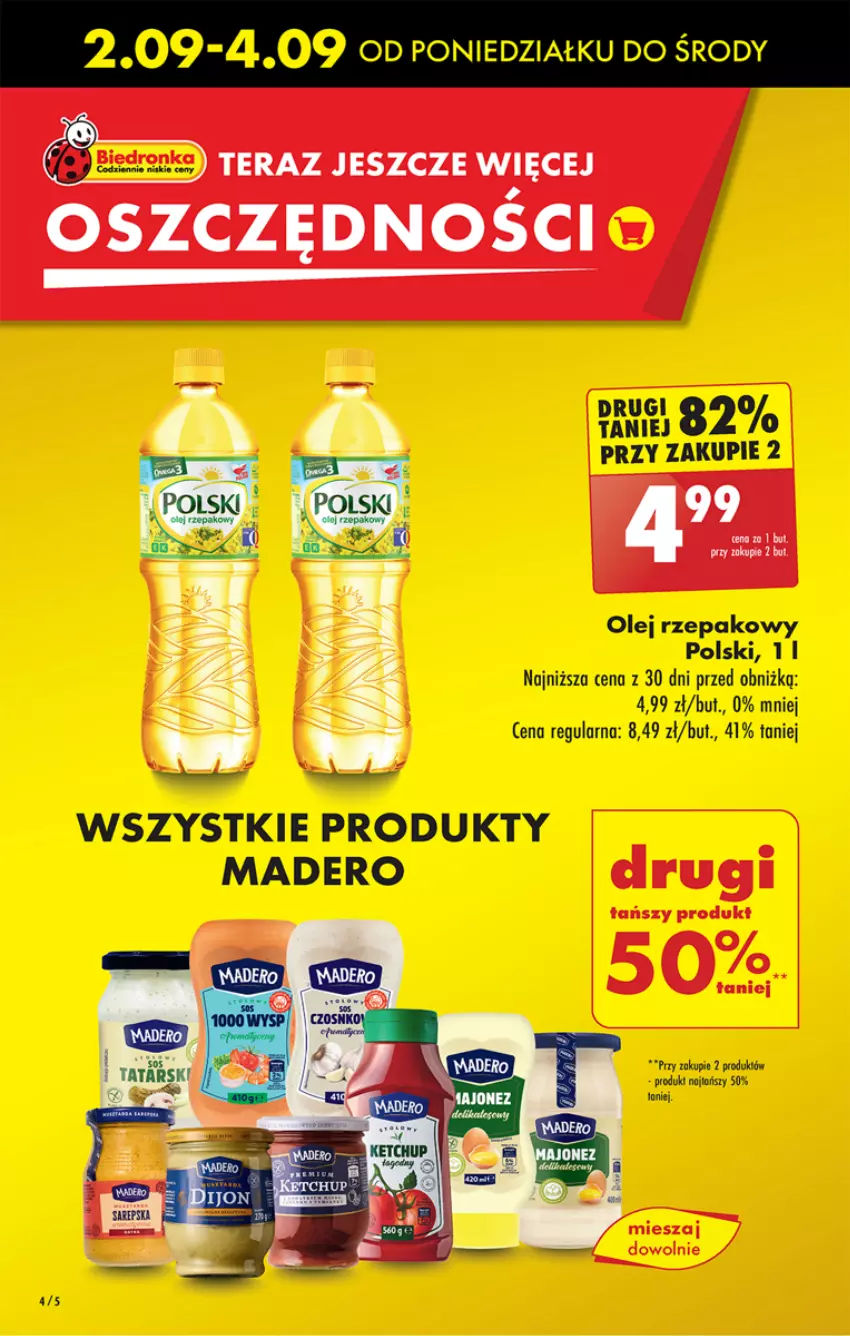 Gazetka promocyjna Biedronka - Od Poniedziałku - ważna 02.09 do 07.09.2024 - strona 6 - produkty: Olej, Olej rzepakowy