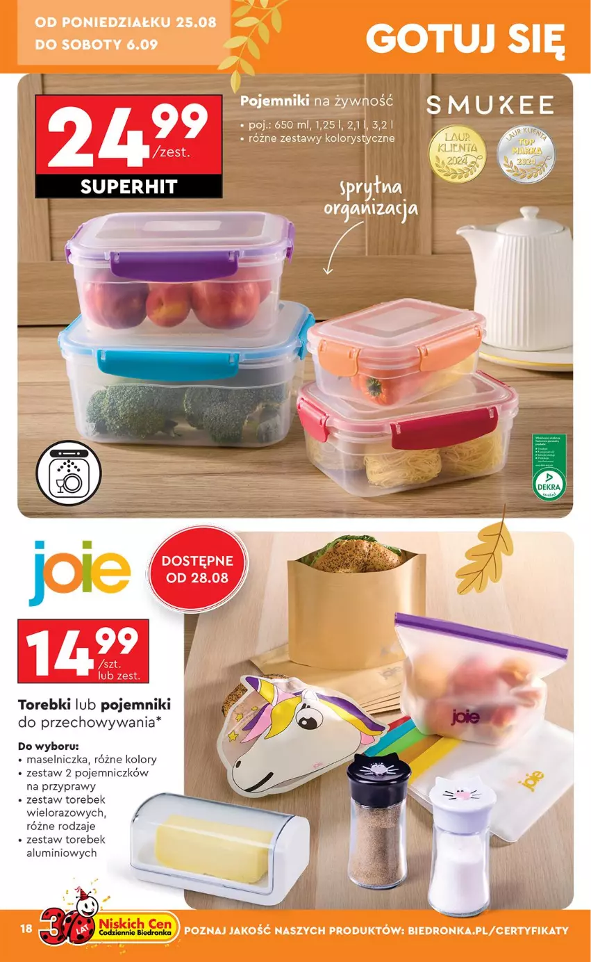 Gazetka promocyjna Biedronka - Okazje Tygodnia - ważna 25.08 do 06.09.2025 - strona 22 - produkty: Maselniczka, Pojemnik, Przyprawy