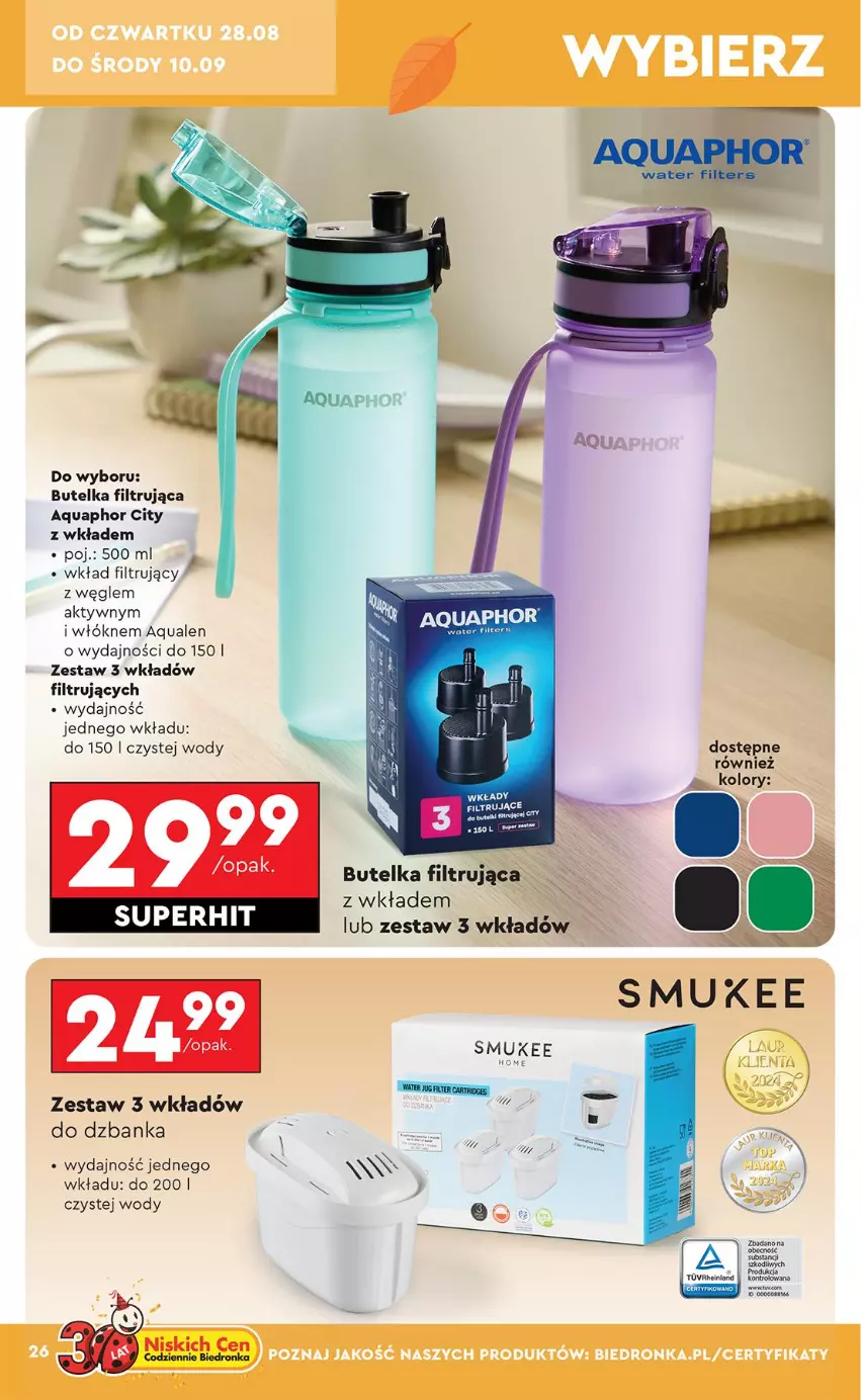 Gazetka promocyjna Biedronka - Okazje Tygodnia - ważna 25.08 do 06.09.2025 - strona 30 - produkty: Aquaphor, Koc, Wkład filtrujący