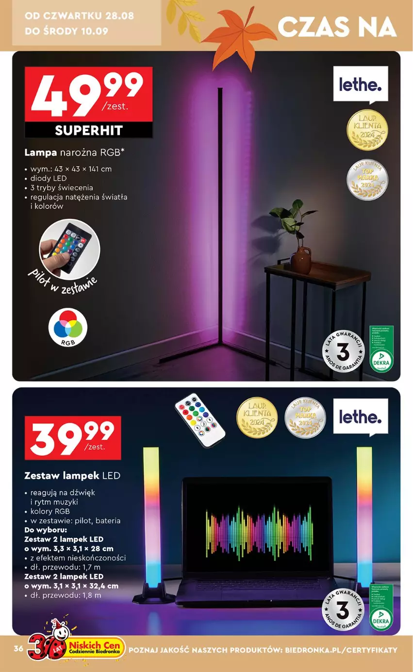 Gazetka promocyjna Biedronka - Okazje Tygodnia - ważna 25.08 do 06.09.2025 - strona 40 - produkty: Bateria, Lampa, LANA, Lody