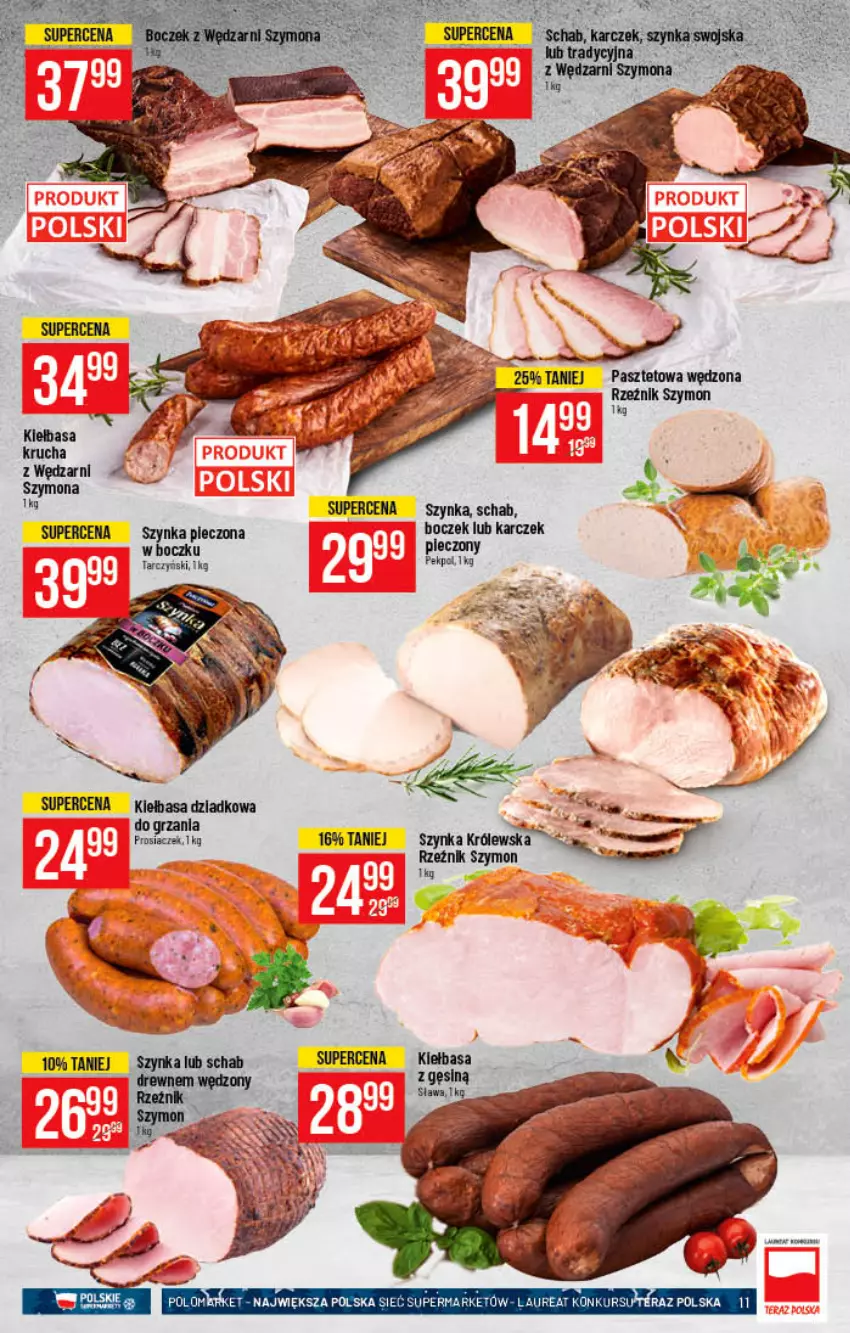 Gazetka promocyjna PoloMarket - Gazetka pomocyjna - ważna 17.11 do 23.11.2021 - strona 11 - produkty: Boczek, Kiełbasa, Kiełbasa krucha, Pasztet, Pekpol, Piec, Szynka, Szynka Królewska, Tarczyński