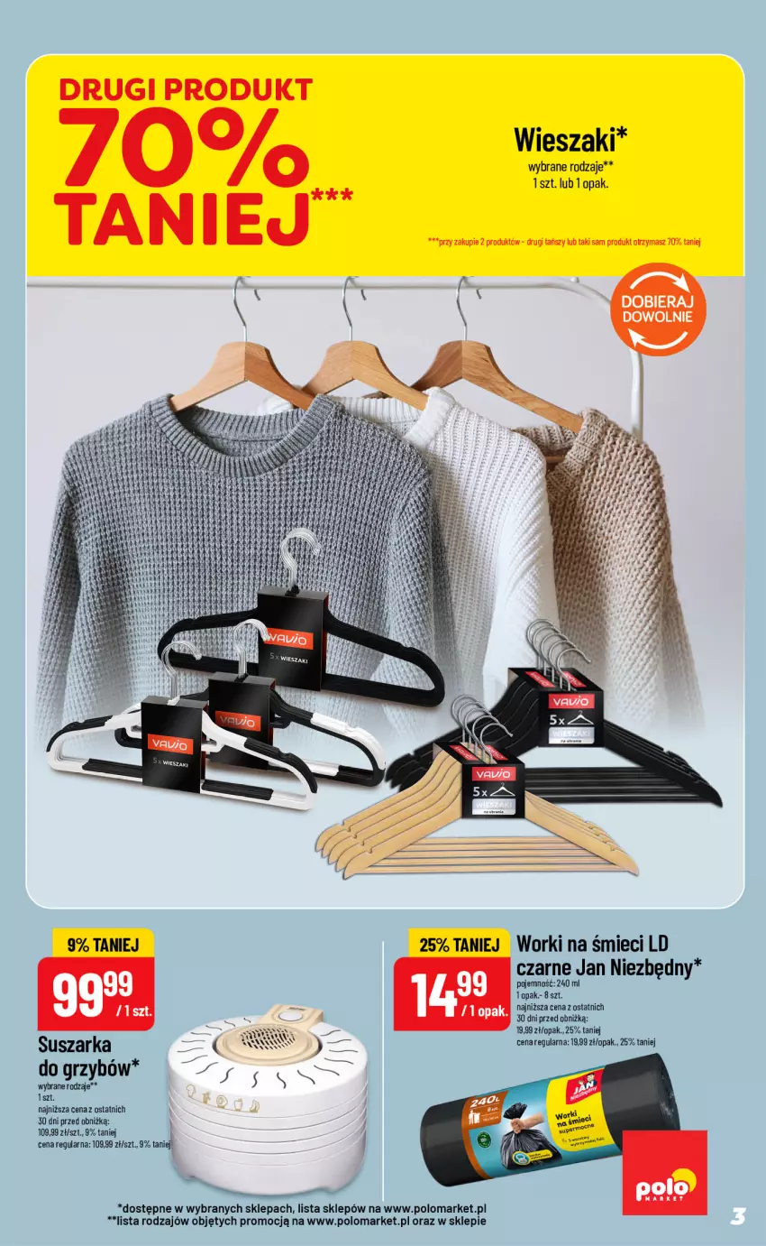 Gazetka promocyjna PoloMarket - Katalog NF - ważna 02.09 do 08.09.2026 - strona 3 - produkty: Jan Niezbędny, Suszarka, Wieszak, Worki na śmiec, Worki na śmieci