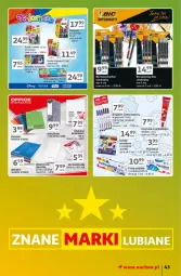 Gazetka promocyjna Auchan - Gazetka Znane Marki Lubiane Hipermarket Auchan - Gazetka - ważna od 30.03 do 30.03.2024 - strona 43 - produkty: Top, BIC, Długopis, Flamastry, Kosz, Klej, Lion, Plastelina, Fa