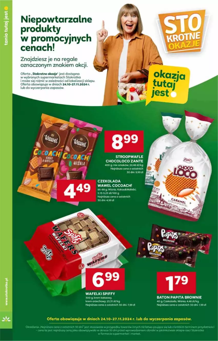 Gazetka promocyjna Stokrotka - Supermarket - ważna 30.10 do 06.11.2024 - strona 32 - produkty: Baton, Brownie, Czekolada, Krem orzechowy, Wawel