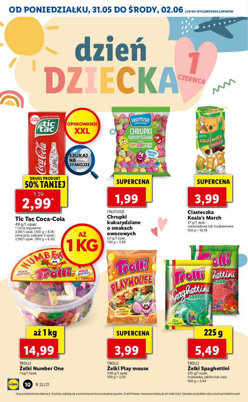 Gazetka promocyjna Lidl - GAZETKA - ważna 31.05 do 02.06.2021 - strona 10 - produkty: Chrupki, Coca-Cola, Spaghetti