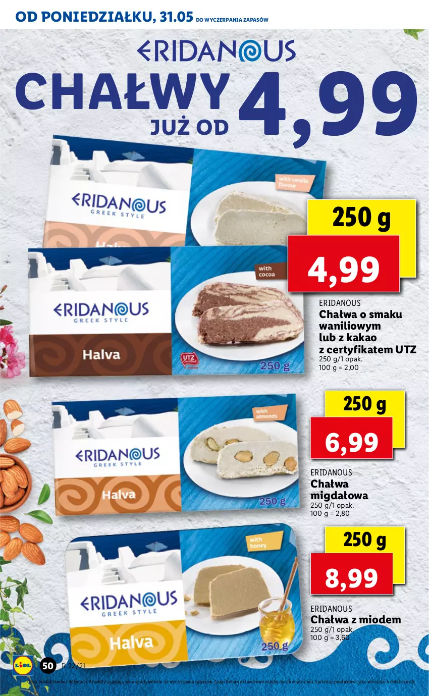 Gazetka promocyjna Lidl - GAZETKA - ważna 31.05 do 02.06.2021 - strona 50 - produkty: Chałwa, Kakao