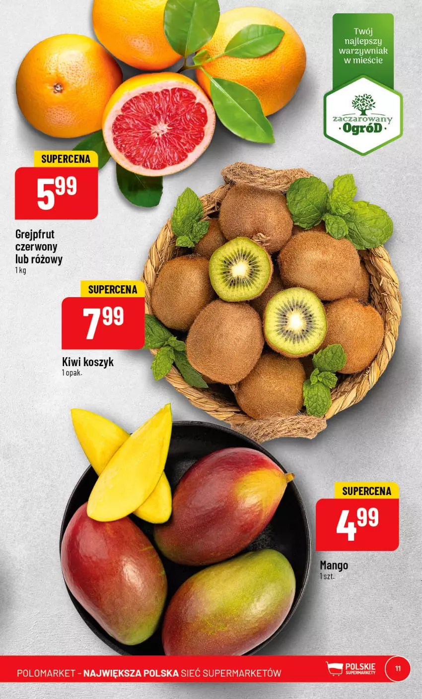 Gazetka promocyjna PoloMarket - Gazetka pomocyjna - ważna 29.03 do 04.04.2023 - strona 11 - produkty: Grejpfrut, Kiwi, Kosz, Mango