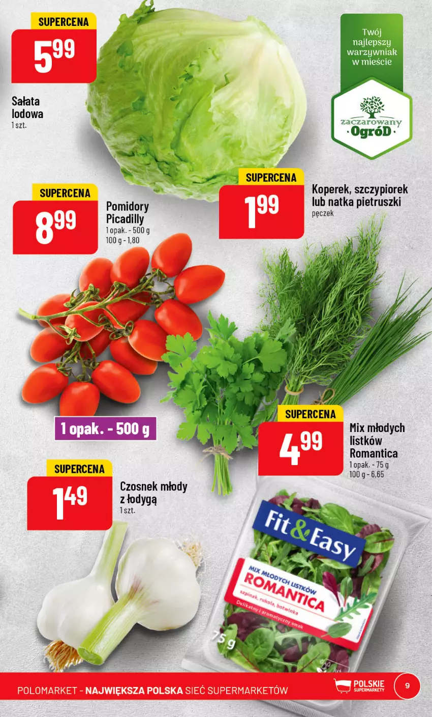 Gazetka promocyjna PoloMarket - Gazetka pomocyjna - ważna 29.03 do 04.04.2023 - strona 9 - produkty: Czosnek, Pomidory, Sałat