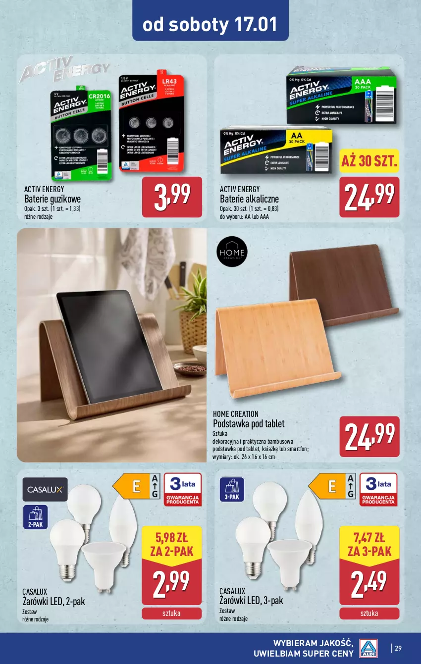 Gazetka promocyjna Aldi - Pełna oferta - ważna 12.11.2026 do 17.01.2027 - strona 29 - produkty: Baterie alkaliczne, Smartfon, Tablet