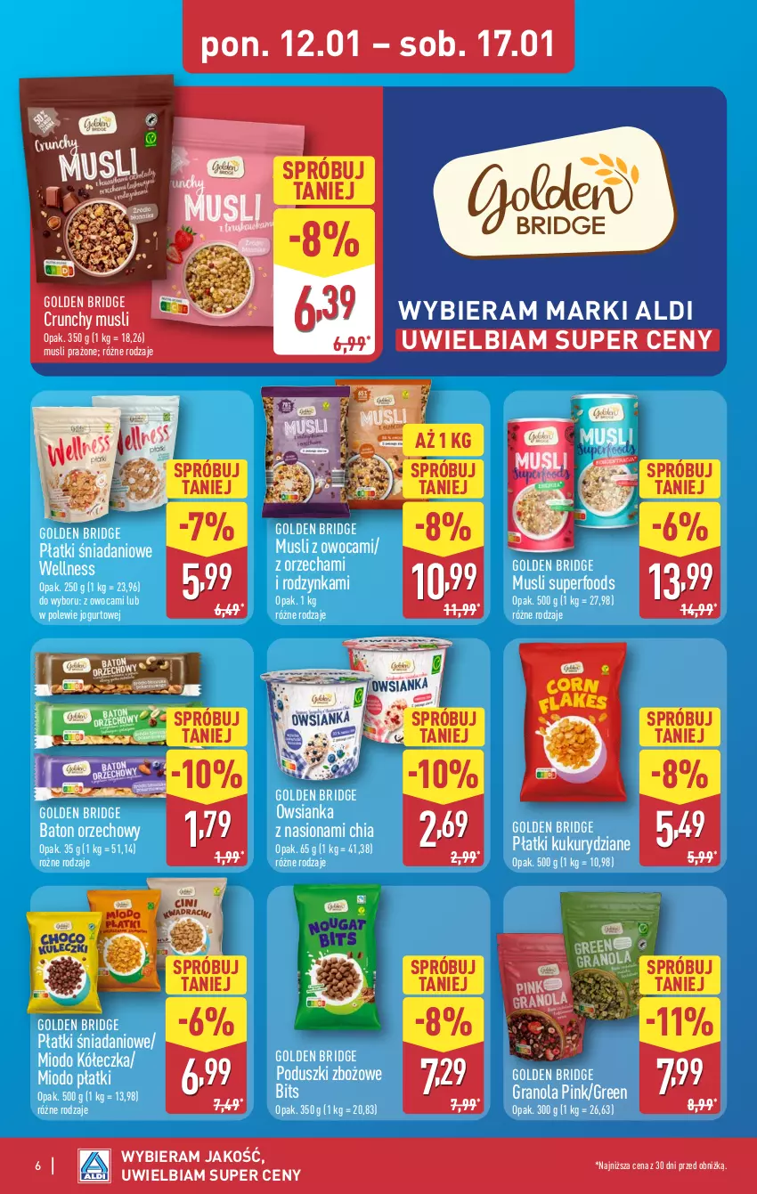 Gazetka promocyjna Aldi - Pełna oferta - ważna 12.11.2026 do 17.01.2027 - strona 6 - produkty: Baton, Chia, Danio, Gra, Granola, Jogurt, Mus, Owsianka