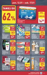 Gazetka promocyjna Aldi - Pełna oferta - Gazetka - ważna od 17.01 do 17.01.2027 - strona 17 - produkty: Hydrożelowe płatki pod oczy, Rum, Mus, Palmolive, Kolagen, Papier, Zawieszki, Bref, Tablet, Pasta do zębów, Papier toaletowy, Chusteczki kosmetyczne, Ręcznik, Rolki, Tabletki musujące, Chusteczki, Mydło, Ręczniki papierowe, Colgate, Suplement diety, LG