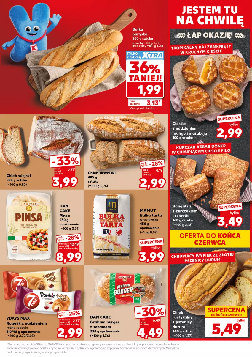 Gazetka promocyjna Kaufland - Mocny Start - ważna 08.06 do 10.06.2026 - strona 19 - produkty: Bułka, Bułka tarta, Burger, Chleb, Dan Cake, Gra, Kurczak, Mango, Rogal, Sezam, Tarta