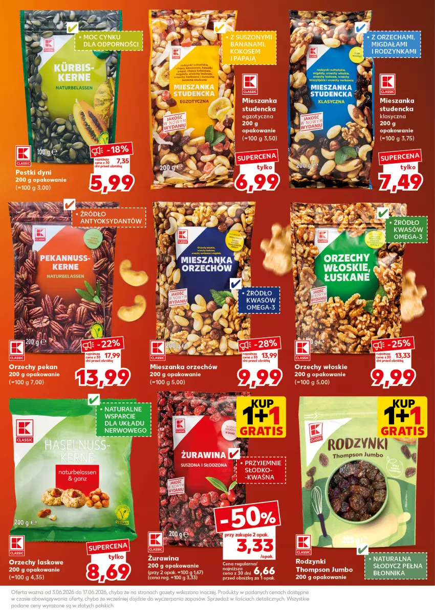 Gazetka promocyjna Kaufland - Mocny Start - ważna 08.06 do 10.06.2026 - strona 23 - produkty: Orzechy włoskie, Pestki dyni
