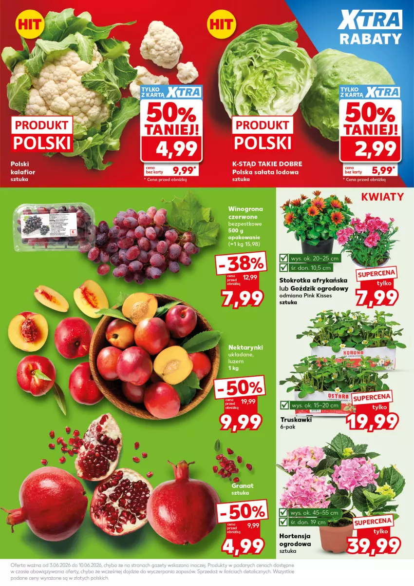 Gazetka promocyjna Kaufland - Mocny Start - ważna 08.06 do 10.06.2026 - strona 5 - produkty: Gra, Granat, Kalafior, Nektar, Sałat, Sałata lodowa, Wino, Winogrona