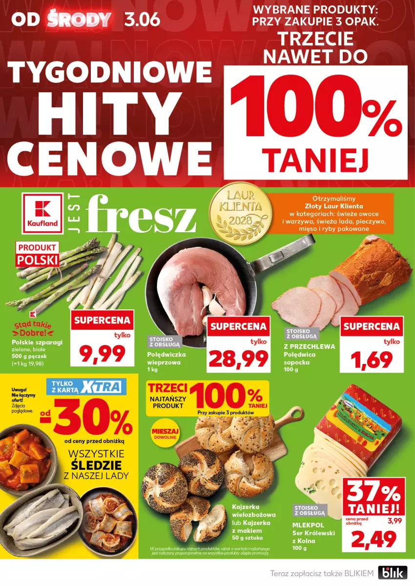 Gazetka promocyjna Kaufland - Mocny Start - ważna 08.06 do 10.06.2026 - strona 8 - produkty: Kajzerka, Królewski, Mięso, Piec, Pieczywo, Ser, Szal, Warzywa
